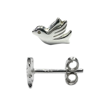 7mm Dove Ear studs w/scrolls Sterling Silver