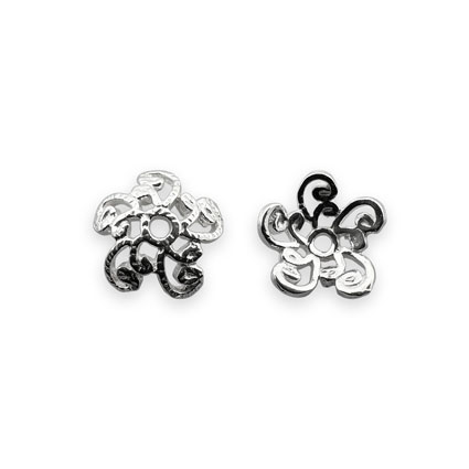 7mm Filigree Bead Cap Sterling Silver