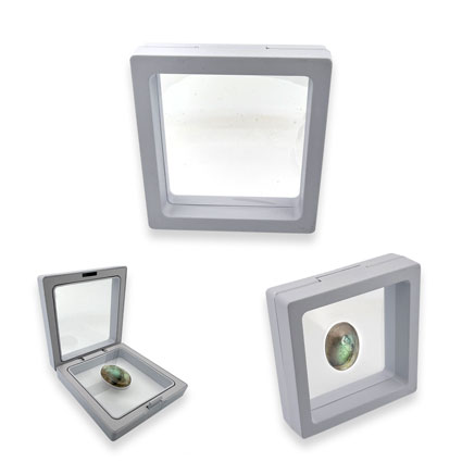 3D Floating Frame Jewellery Display Box 7x7cm: White