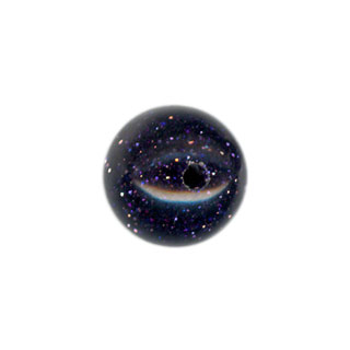 8mm Blue Goldstone Half Drilled Beads