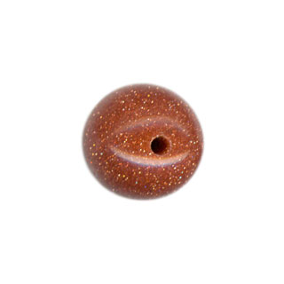 8mm Goldstone Half Drilled Beads