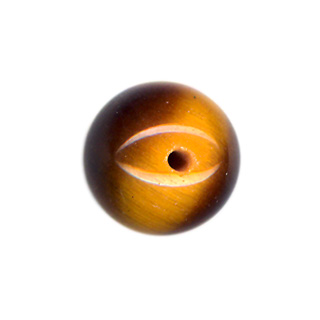 8mm Tiger Eye Half Drilled Beads