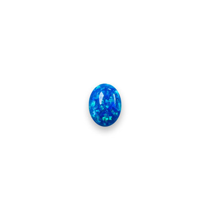 8x6mm Lab-Grown Opal Cabochons: Pacific Blue