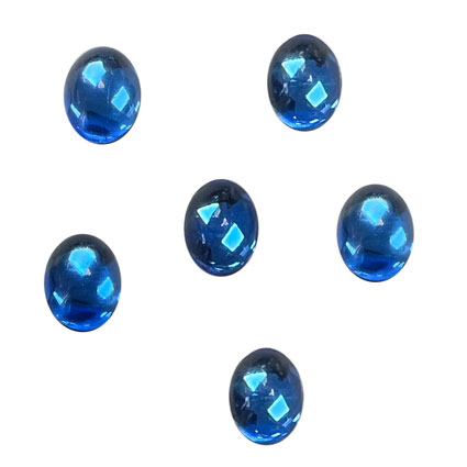 8x6mm Glass Cabochon Sapphire