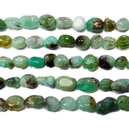 8-10mm Australia Chrysoprase Pebble Nugget Bead 16