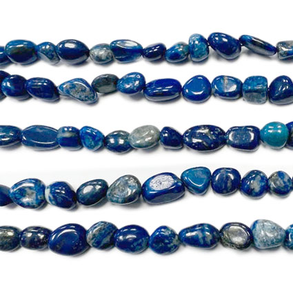 8-10mm Lapis Lazuli Pebble Nugget Bead 16