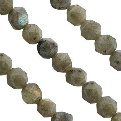 8mm Labradorite Facet Beads Loose String