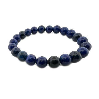 8mm Round Lapis Lazuli Elastic Bracelet