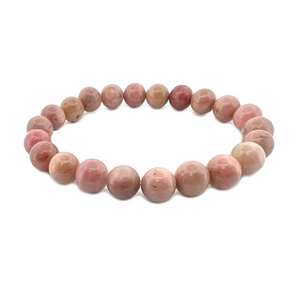 8mm Round Rhodonite Elastic Bracelet