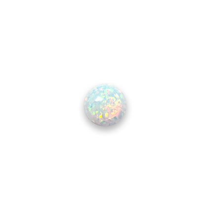 8mm Lab-Grown Opal Cabochons: White Opal