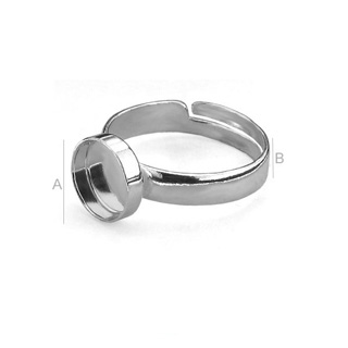 8mm Adjustable Ring Sterling Silver