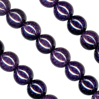 8mm Blue Goldstone Loose String