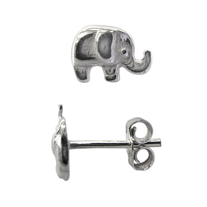 8mm Elephant Ear studs w/scrolls Sterling Silver