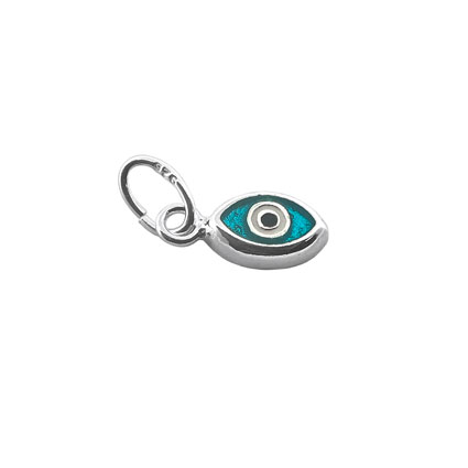 8mm Evil Eye Sterling Silver Charm