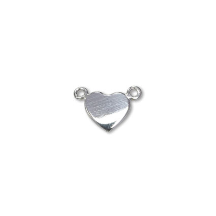 8mm Heart Tag Link Sterling Silver