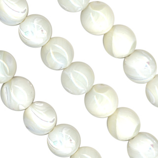 8mm Mother of Pearl Round Beads String -16"