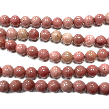 8mm Rhodonite Loose Bead String