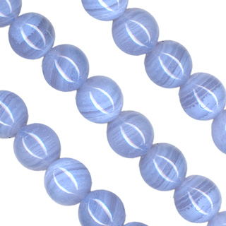 8mm Blue Lace Round Beads String -16