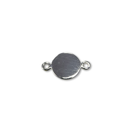 8mm Round Tag Link Sterling Silver