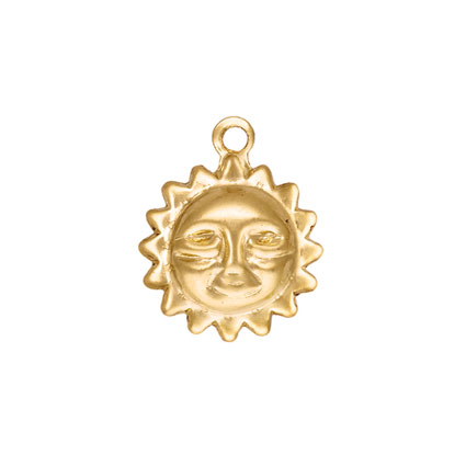 8mm Sun Charm Gold Filled
