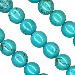 16"- 8mm Turquoise (B Grade) Round Beads