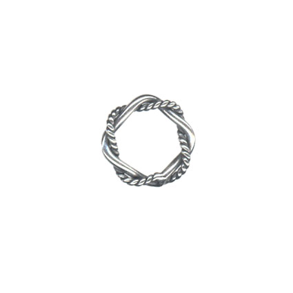 8mm Twist Rope Round Link Antq.Sterling Silver