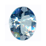 8x6mm Facet Cut Aquamarine Stone