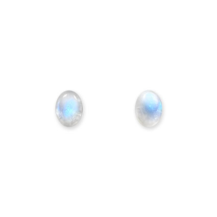 8x6mm Rainbow Moonstone Cabochon