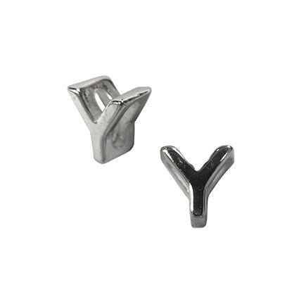 5mm Slider Alphabet Beads Sterling Silver Letter Y