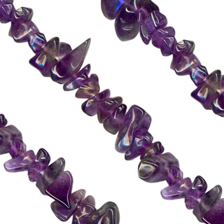 31-32'' Amethyst Chip Beads Necklace