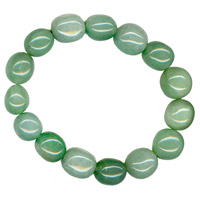 10-12mm Polished Baroque Bead Bracelet Aventurine
