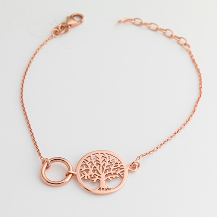 St Silver Rose Gold Plated 6.5