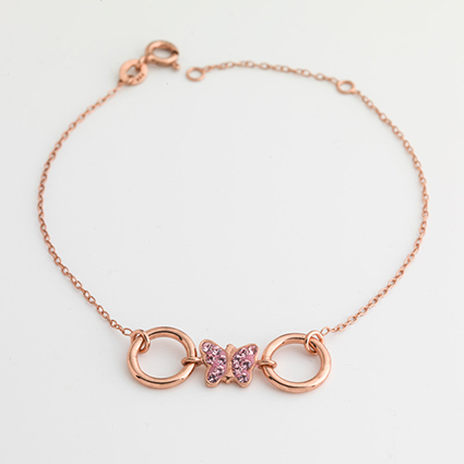 St Silver Rose Gold Plated 6.5