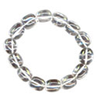 10-12mm Polished Baroque Bead Bracelet Rock Crystal