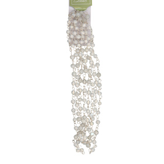 50"Beaded Chains: White Opal