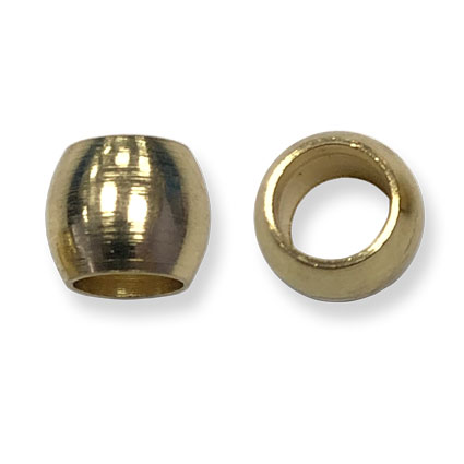 6mm Bead w/large hole Gold plated