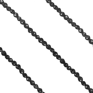 Black Onyx Beads String: 2mm Round Facet -16