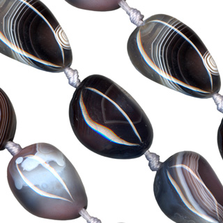 14x20mm Polished Baroque Beads Botswana Agate
