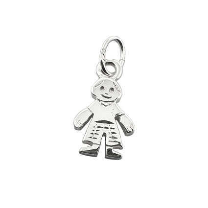 12mm Boy Charm Sterling Silver