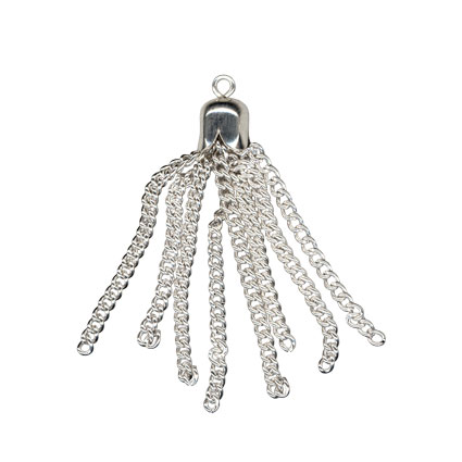 Chain Tassel Silver Plated
