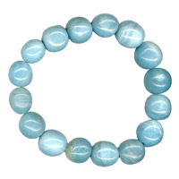 10-12mm Polished Baroque Bead Bracelet Chinese amazonite