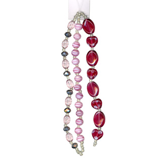 Chroma 3str Bead Lead: Pink
