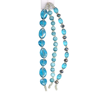 Chroma 3str Bead Lead: Turquoise
