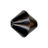 18mm Bicone Wooden Beads: Black