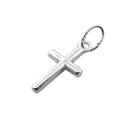 12mm Cross Charm Sterling Silver