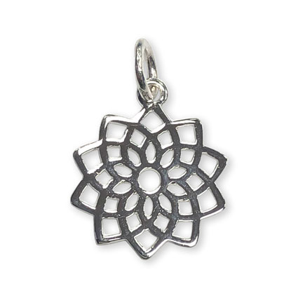 15mm Crown Chakra Pendant Sterling Silver