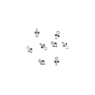 4mm Cup & Pin Pendant Mount Silver plated