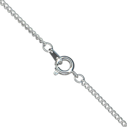 18'' Curb Chains White Tin Plated