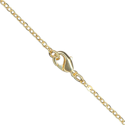18"Diamond Cut Flat Trace (closed links) Gold Plated