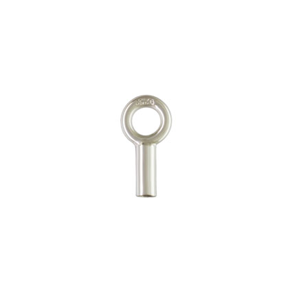 Crimp End Cap w/Ring (1.2mm ID) Sterling Silver